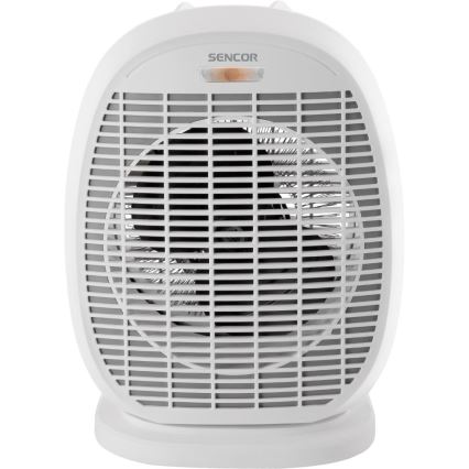 Sencor - Ventilator med varmelegeme 1200/2000W/230V hvid/grå