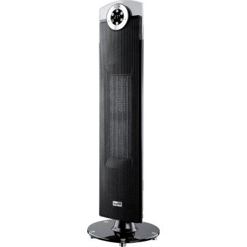 Sencor - Vifte med keramisk varmeelement 1300/2500W/230V sort + fjernbetjening