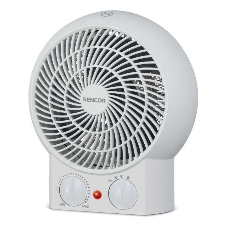 Sencor - Vifte med varmelegeme 1200/2000 W/230 V hvid