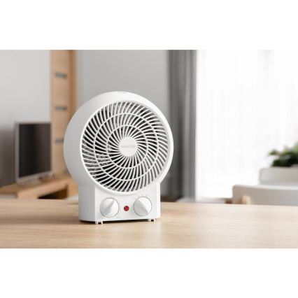 Sencor - Vifte med varmelegeme 1200/2000 W/230 V hvid