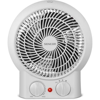 Sencor - Vifte med varmelegeme 1200/2000 W/230 V hvid