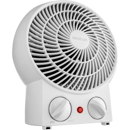 Sencor - Vifte med varmelegeme 1200/2000 W/230 V hvid