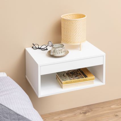 Sengebord LIGNE 50x35 cm hvid