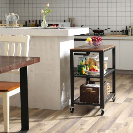 Serveringsbord MARGE brun/sort