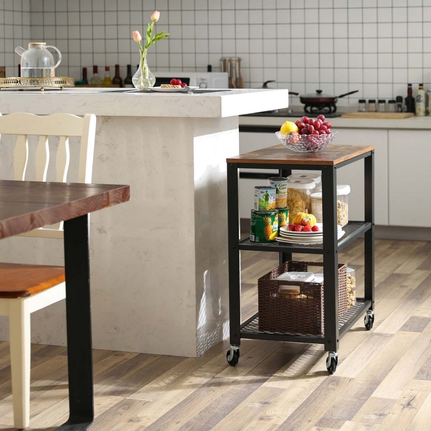 Serveringsbord MARGE brun/sort