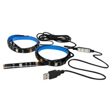 Set 2x LED RGB Strip LED-RGB / 4,8W / USB TV-tilstand