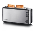 Severin AT 2515 - Brødrister til 2 skiver 1000W/230V rustfrit stål/sort