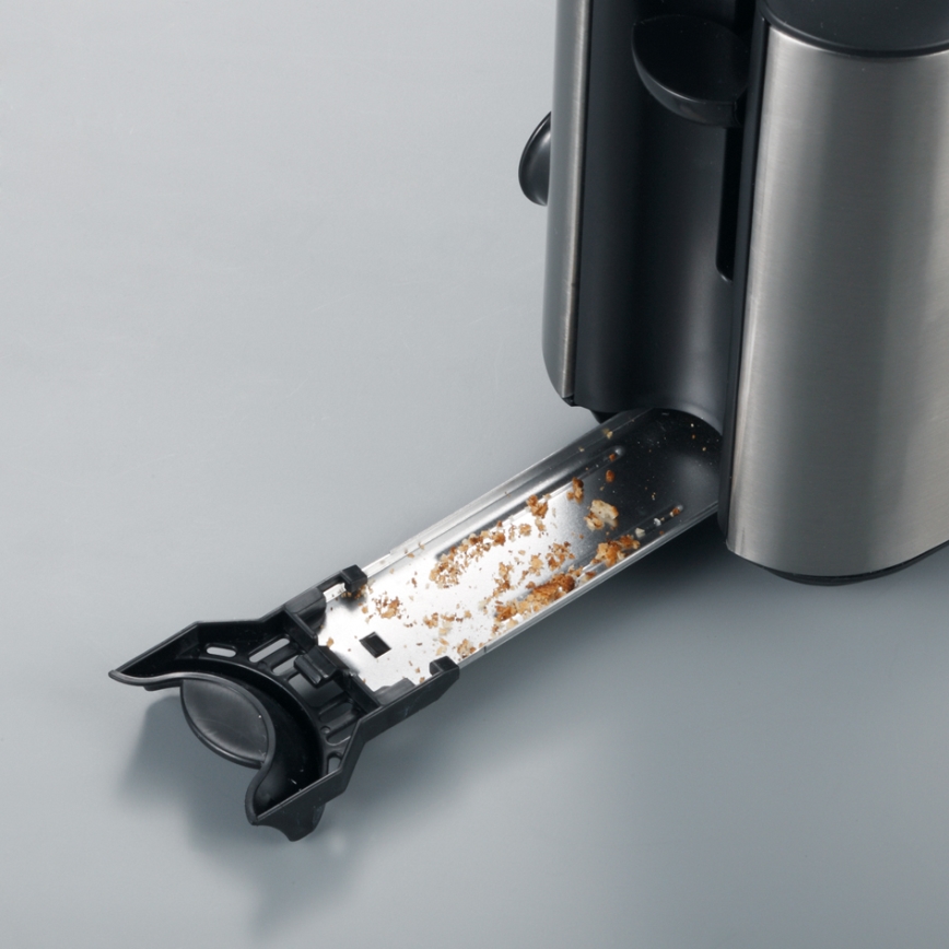 Severin AT 2515 - Brødrister til 2 skiver 1000W/230V rustfrit stål/sort