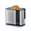 Severin AT 2589 - Brødrister med to åbninger 800W/230V rustfrit stål/sort
