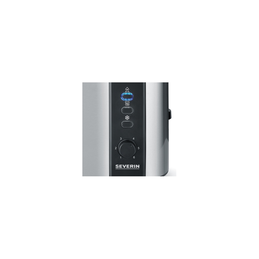 Severin AT 2589 - Brødrister med to åbninger 800W/230V rustfrit stål/sort