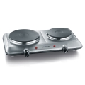 Severin DK 1014 - Dobbelt kogeplade 2500 W/230 V i rustfrit stål