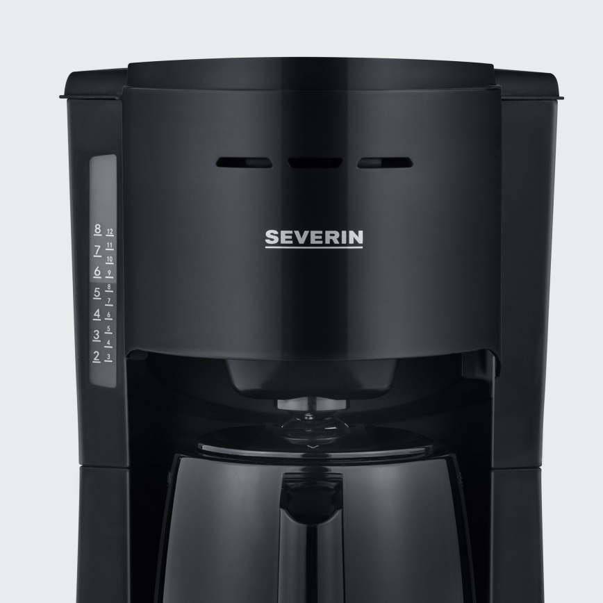 Severin KA 9306 - Kaffemaskine med termokande 1 l 1000W/230V sort