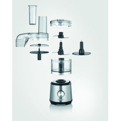 Severin KM 3865 - Minihakker til fødevarer 400W/230V rustfrit stål/sort