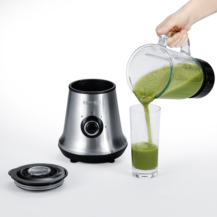 Severin SM 3737 - Bordblender 1 l 500 W/230 V rustfrit stål/sort