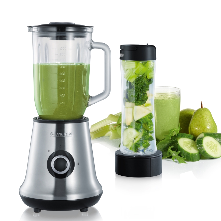 Severin SM 3737 - Bordblender 1 l 500 W/230 V rustfrit stål/sort