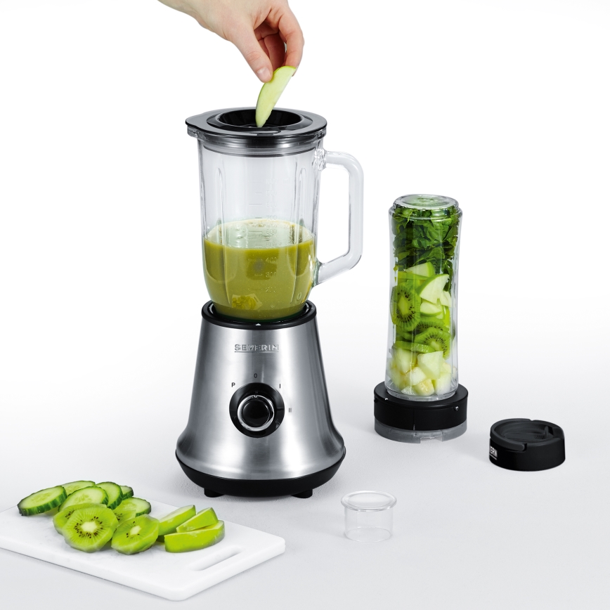 Severin SM 3737 - Bordblender 1 l 500W/230V rustfrit stål/sort