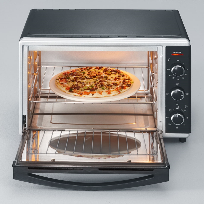Severin TO 2058 - Varmluftsovn med grill og pizzasten 1800W/230V 42 l sort
