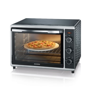 Severin TO 2058 - Varmluftsovn med grill og pizzasten 1800W/230V 42 l sort