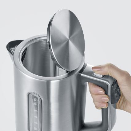 Severin WK 3418 - Hurtigkogende elkedel 1,7 l, 3000 W/230 V, rustfrit stål/sort