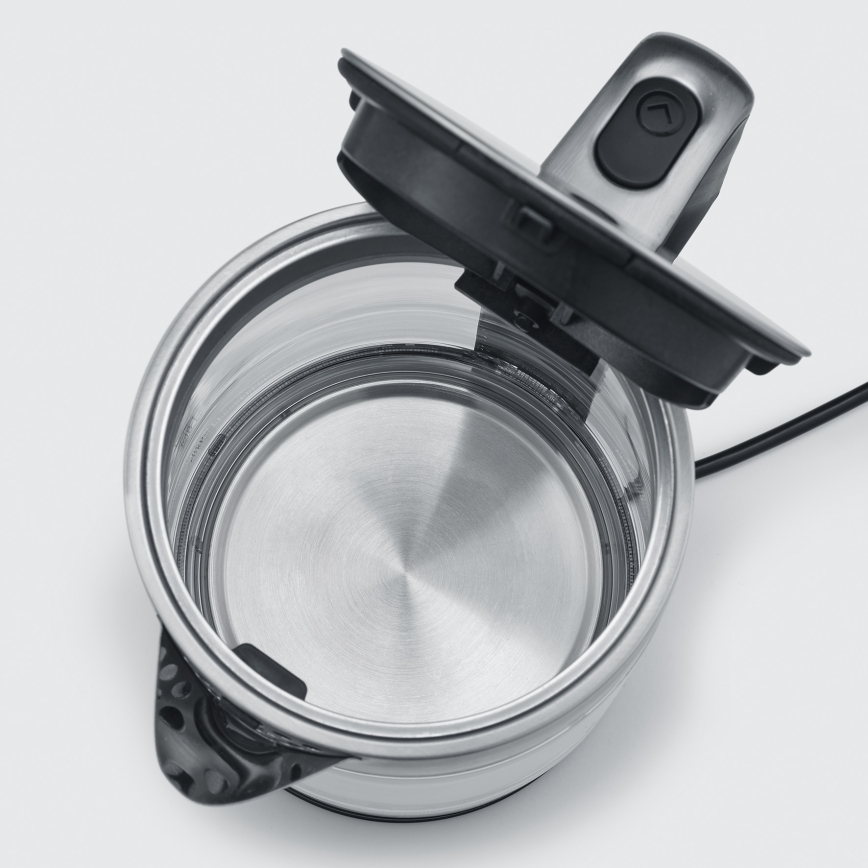 Severin WK 3420 - Hurtigkogende elkedel 1,7 l, 2200 W/230 V, rustfrit stål/glas