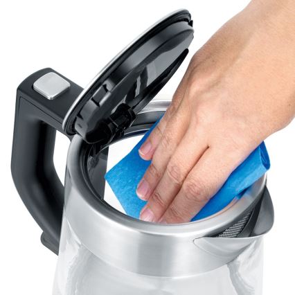 Severin WK 3468 - Hurtig elkedel 1 l 2200W/230V rustfrit stål/glas