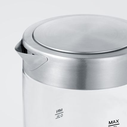 Severin WK 3472 - Hurtigkogende elkedel 0,5 l 1100 W/230 V rustfrit stål/glas