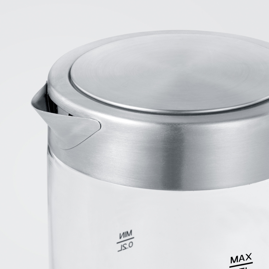 Severin WK 3472 - Hurtigkogende elkedel 0,5 l 1100 W/230 V rustfrit stål/glas