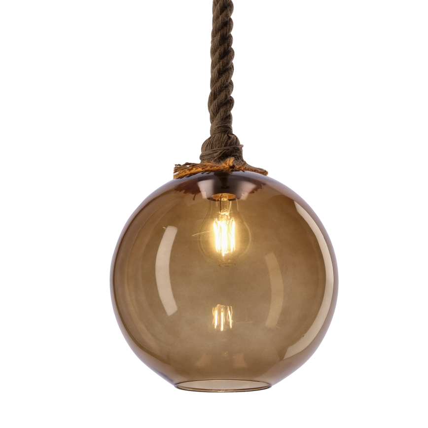 SHEDON 1xE27/40W/230V lampe i røgfarvet beige