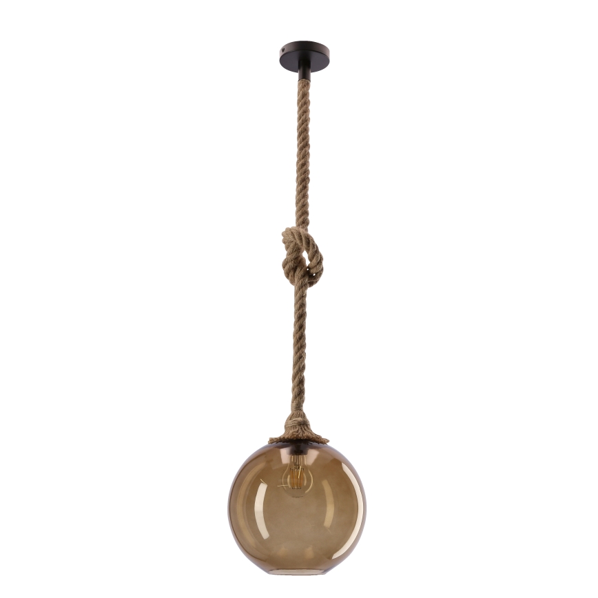 SHEDON 1xE27/40W/230V lampe i røgfarvet beige