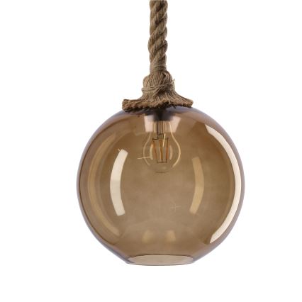 SHEDON 1xE27/40W/230V lampe i røgfarvet beige