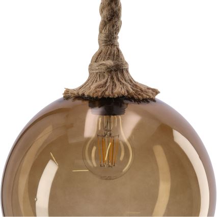 SHEDON 1xE27/40W/230V lampe i røgfarvet beige