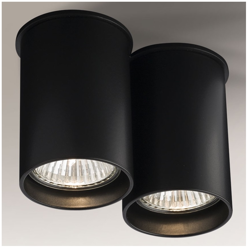 Shilo - Spotlampe 2xGU10/15W/230V 9 cm sort