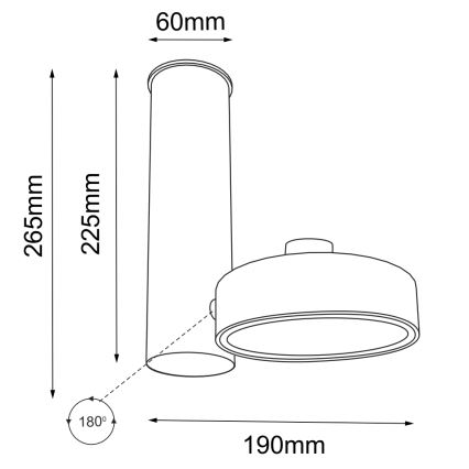 Shilo - Spotlampe 1xGU10/15W/230V sort
