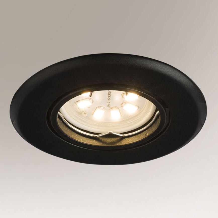 Shilo - Indbygningsspot 1xGU10/15W/230V sort