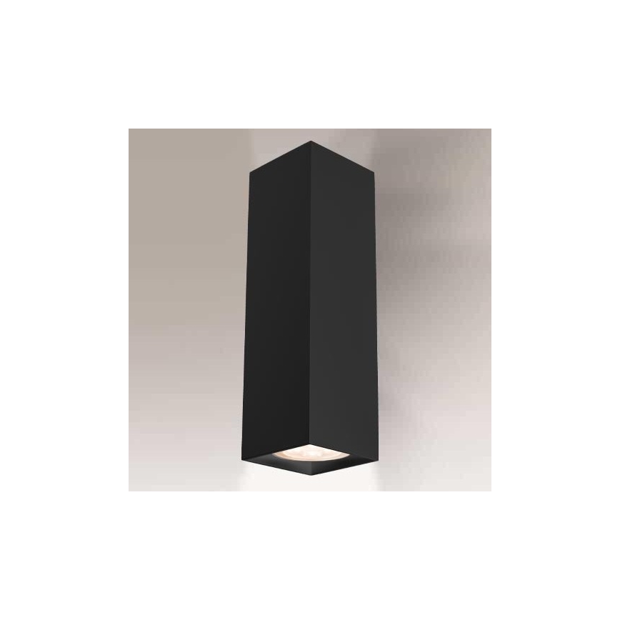 Shilo - Væglampe 2xGU10/15W/230V sort