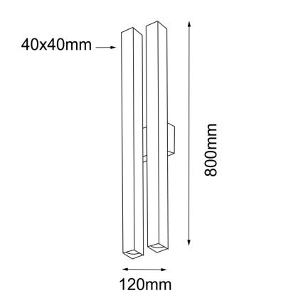 Shilo - Væglampe 4xGU10/15W/230V sort