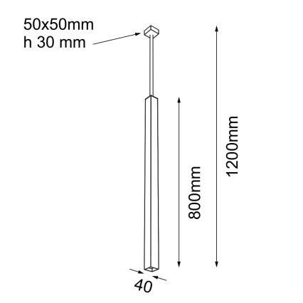 Shilo - Pendel 1xGU10/15W/230V sort