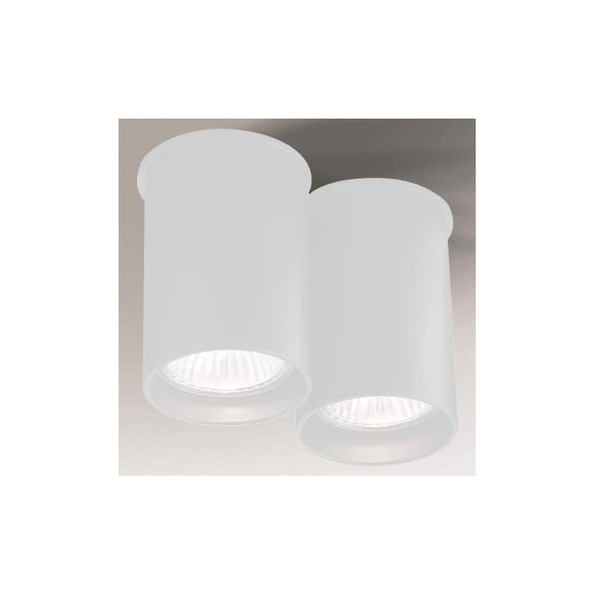 Shilo - Spotlampe 2xGU10/15W/230V 9 cm hvid