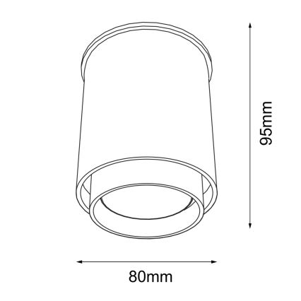 Shilo - Spotlampe 1xGU10/15W/230V hvid
