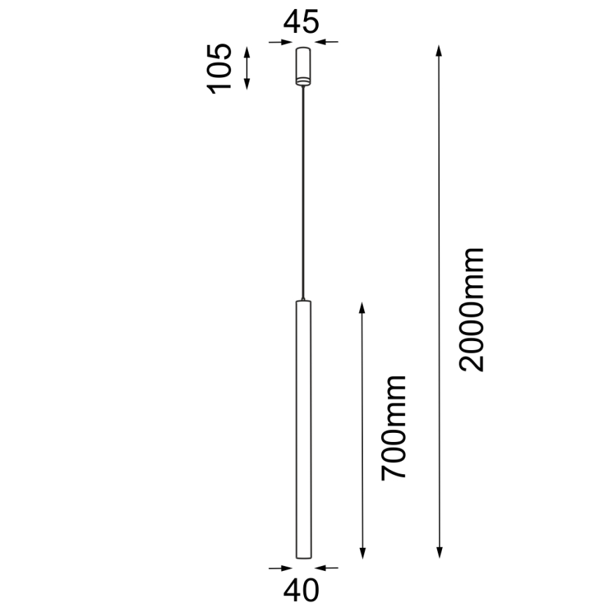 Shilo - Pendel 1xGU10-MR11/15W/230V hvid