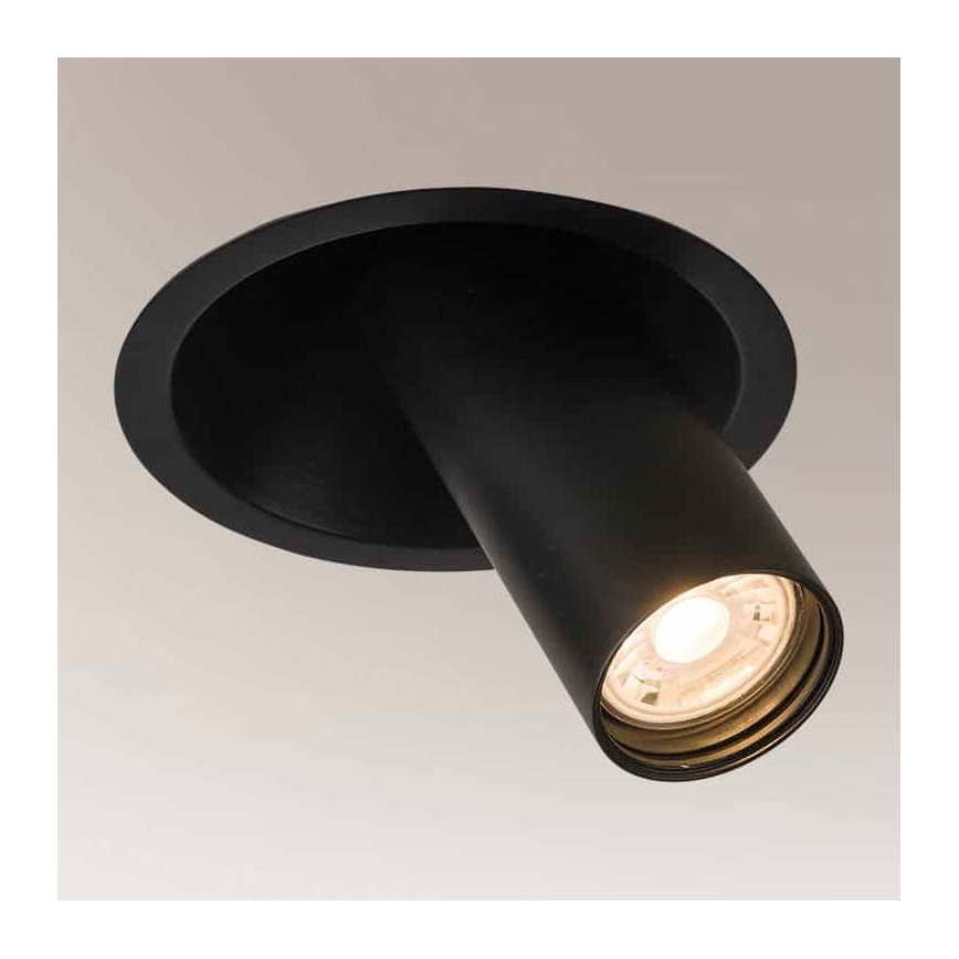 Shilo - Indbygningsspot 1xGU10/MR11/15W/230V diameter 11 cm sort