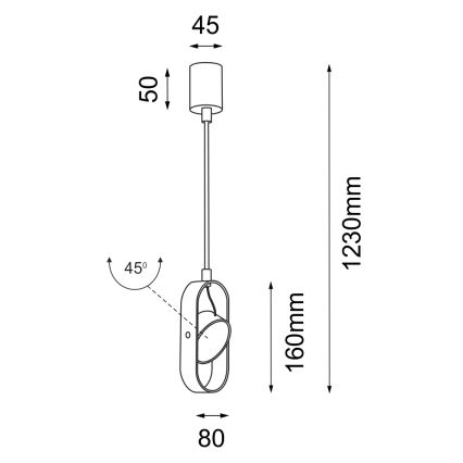 Shilo - LED pendel LED/6W/230V 3000K CRI 90 sort