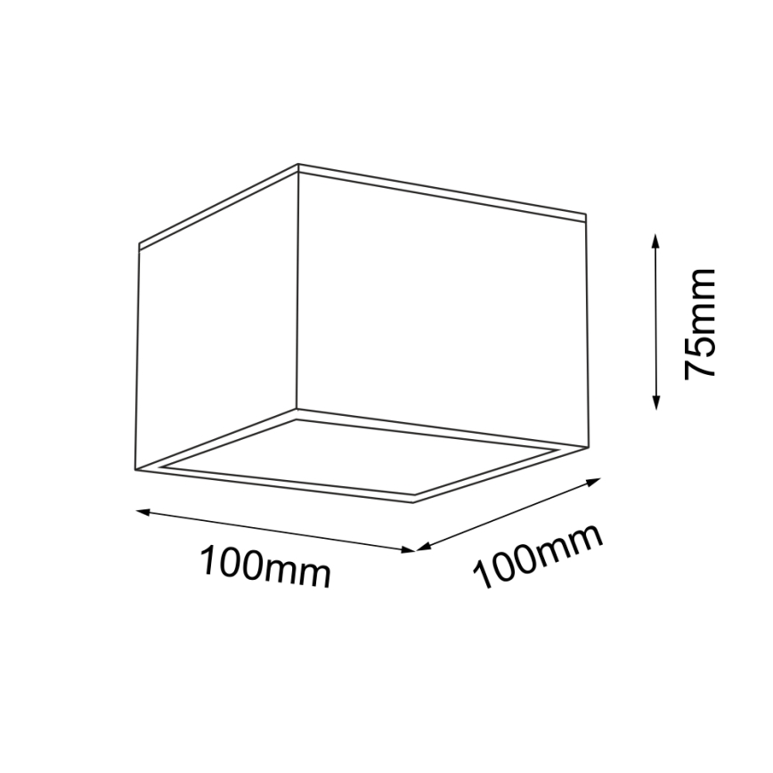 Shilo - Loftlampe til badeværelse 1xGX53/15W/230V IP44 sort