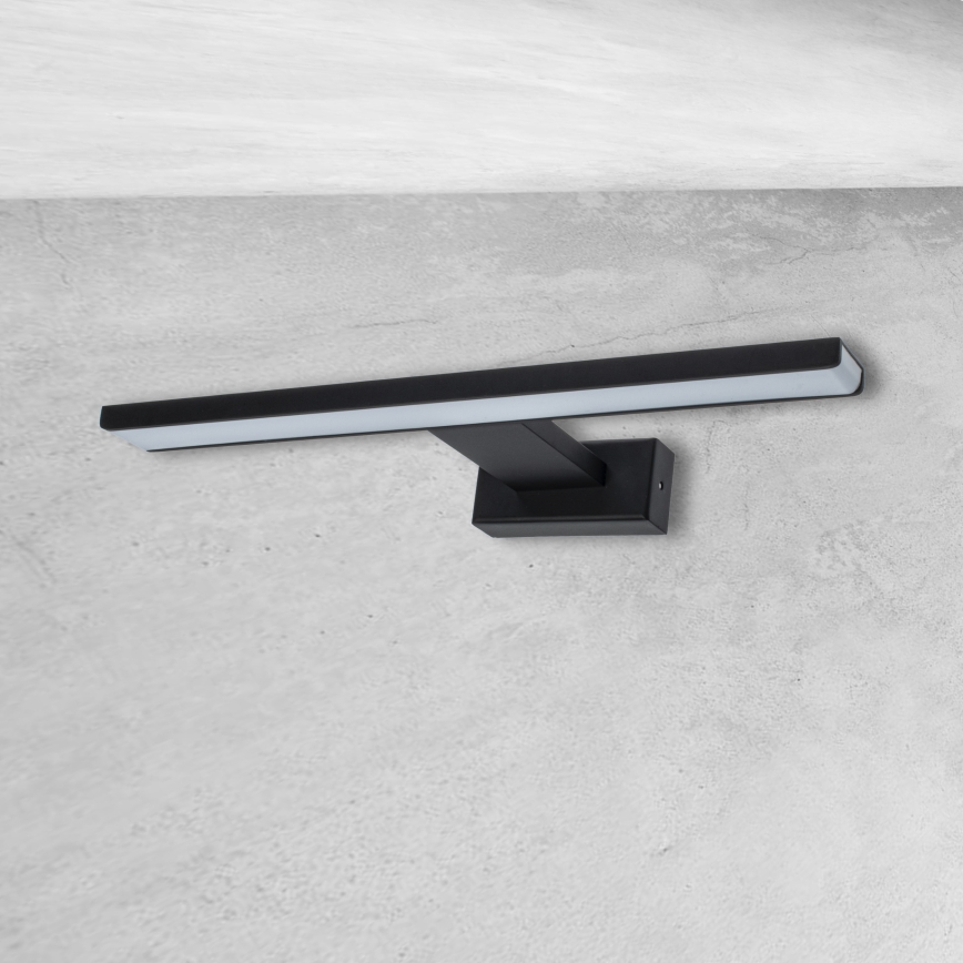 SHINE LED væglampe til badeværelse, 7 W, 230 V, 30 cm, IP44, sort