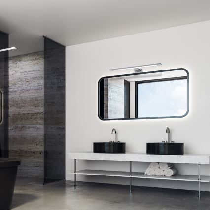 SHINE spejlbelysning til badeværelse, LED 12W, 230V, 60 cm, IP44, poleret krom