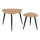 Sidebord 2 stk. NICEA diameter 40/60 cm gylden eg/sort