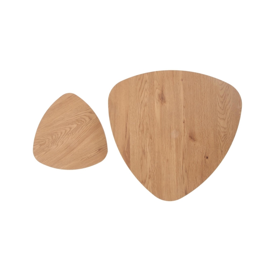Sidebord 2 stk. NICEA diameter 40/60 cm gylden eg/sort