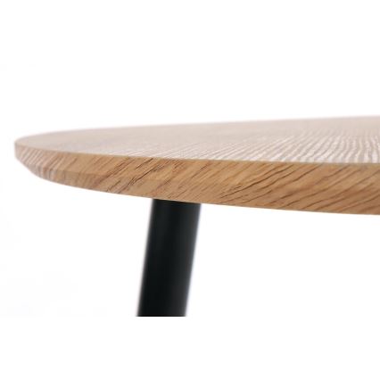 Sidebord 2 stk. NICEA diameter 40/60 cm gylden eg/sort