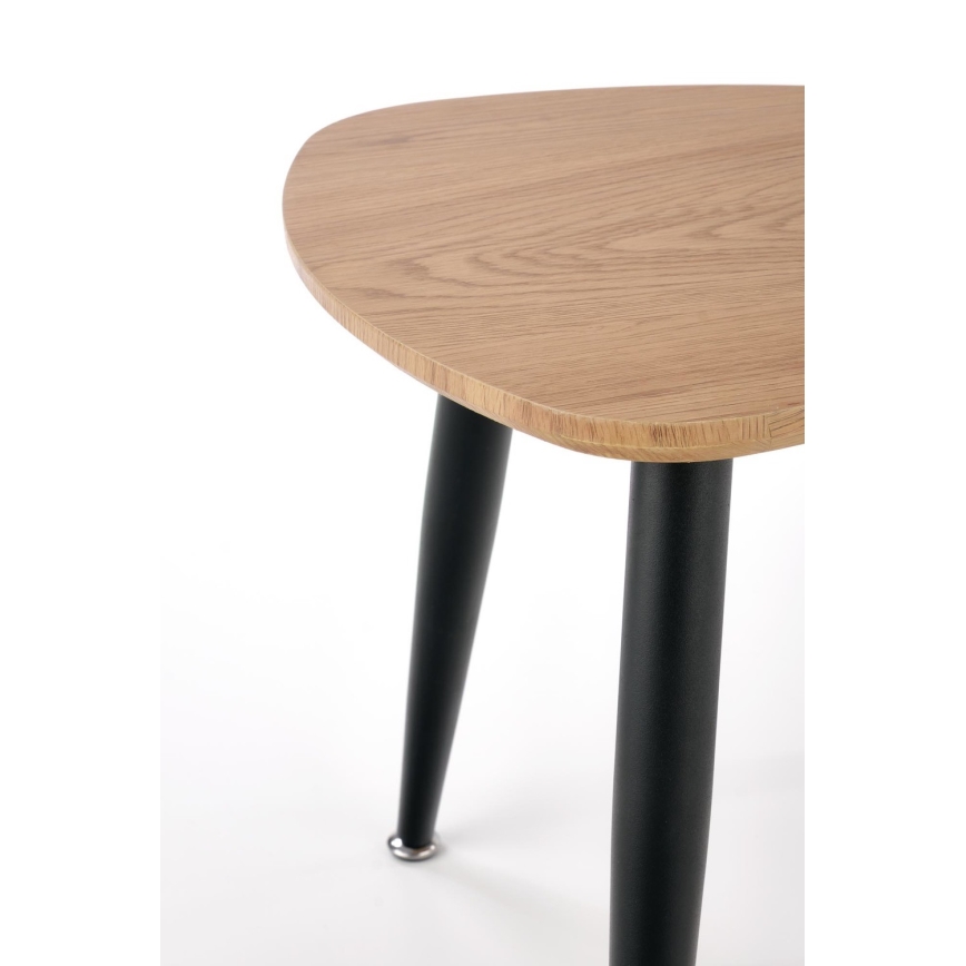 Sidebord 2 stk. NICEA diameter 40/60 cm gylden eg/sort