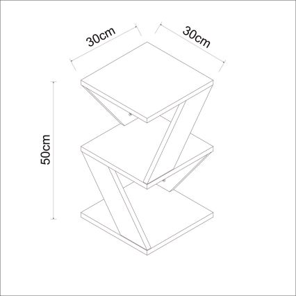 Sidebord ALBENI 50x30 cm antracit